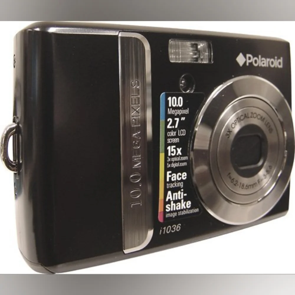 Polaroid - 10.0-Megapixel Digital Camera - Black/Silver